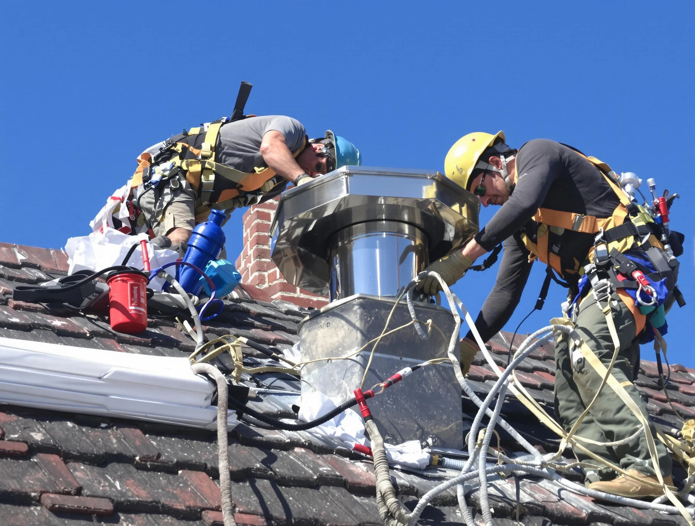 Protective chimney cap installed by Hazlet Chimney Sweep in Hazlet, NJ
