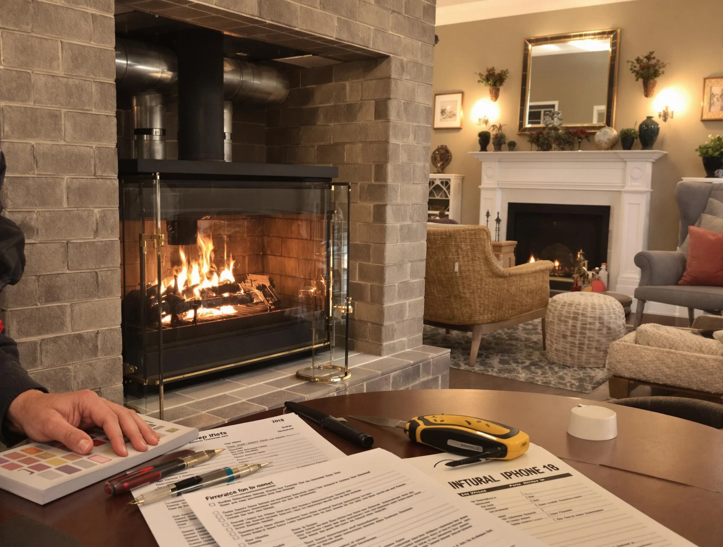 Hazlet Chimney Sweep verifying fireplace safety measures in Hazlet, NJ