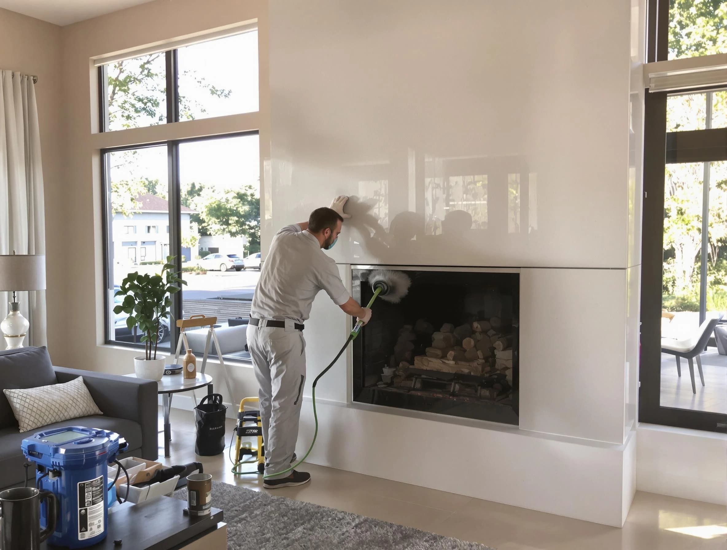 Hazlet Chimney Sweep performing thorough soot removal in Hazlet, NJ