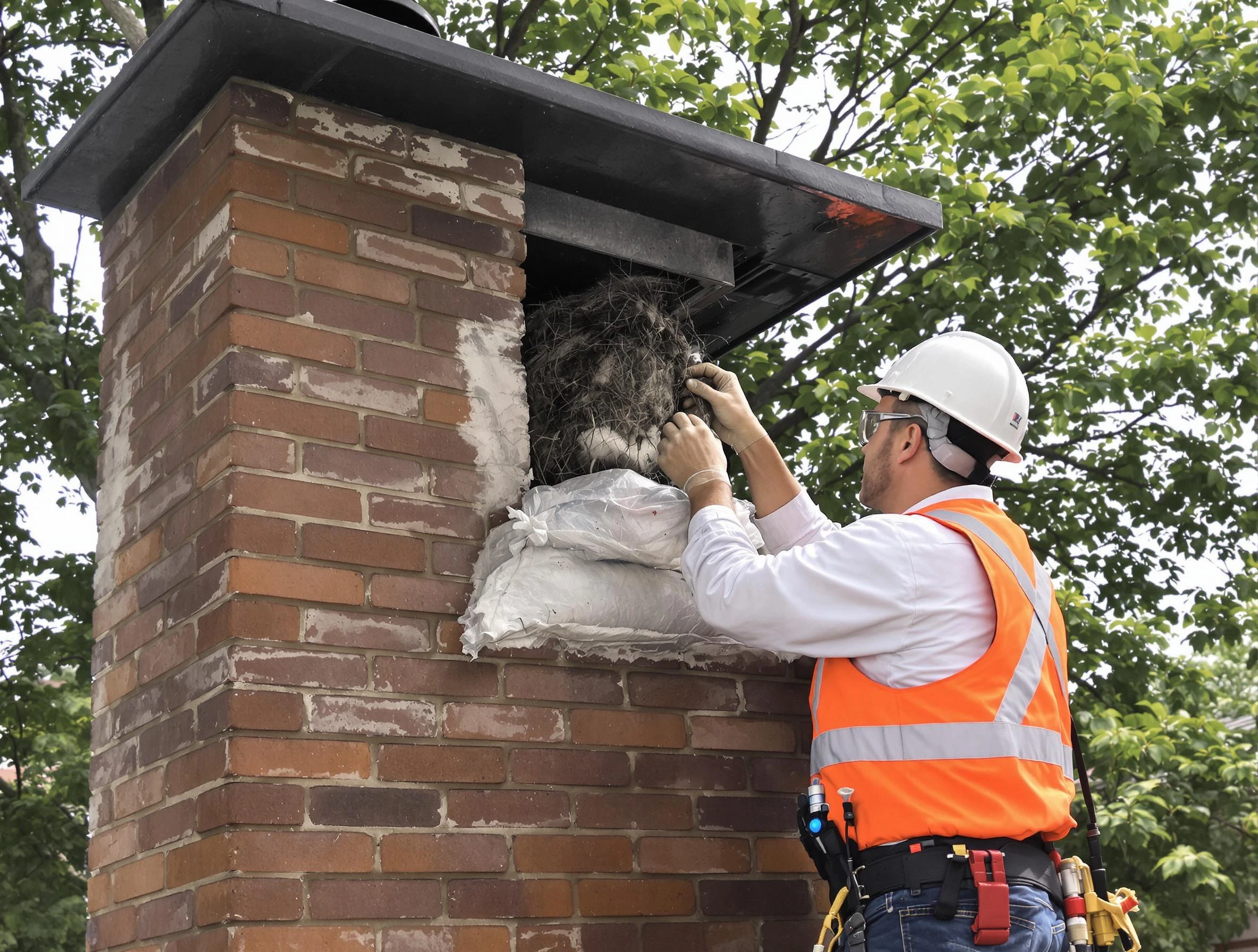 Humane removal of debris and animals by Hazlet Chimney Sweep in Hazlet, NJ