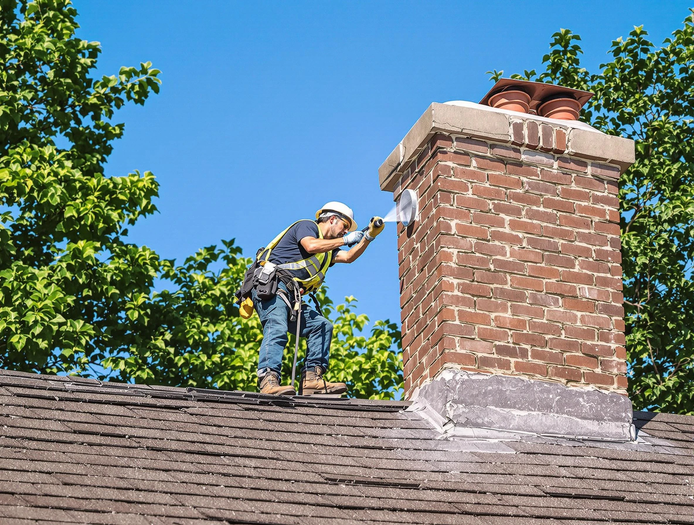 Hazlet Chimney Sweep performing an inspection with advanced tools in Hazlet, NJ