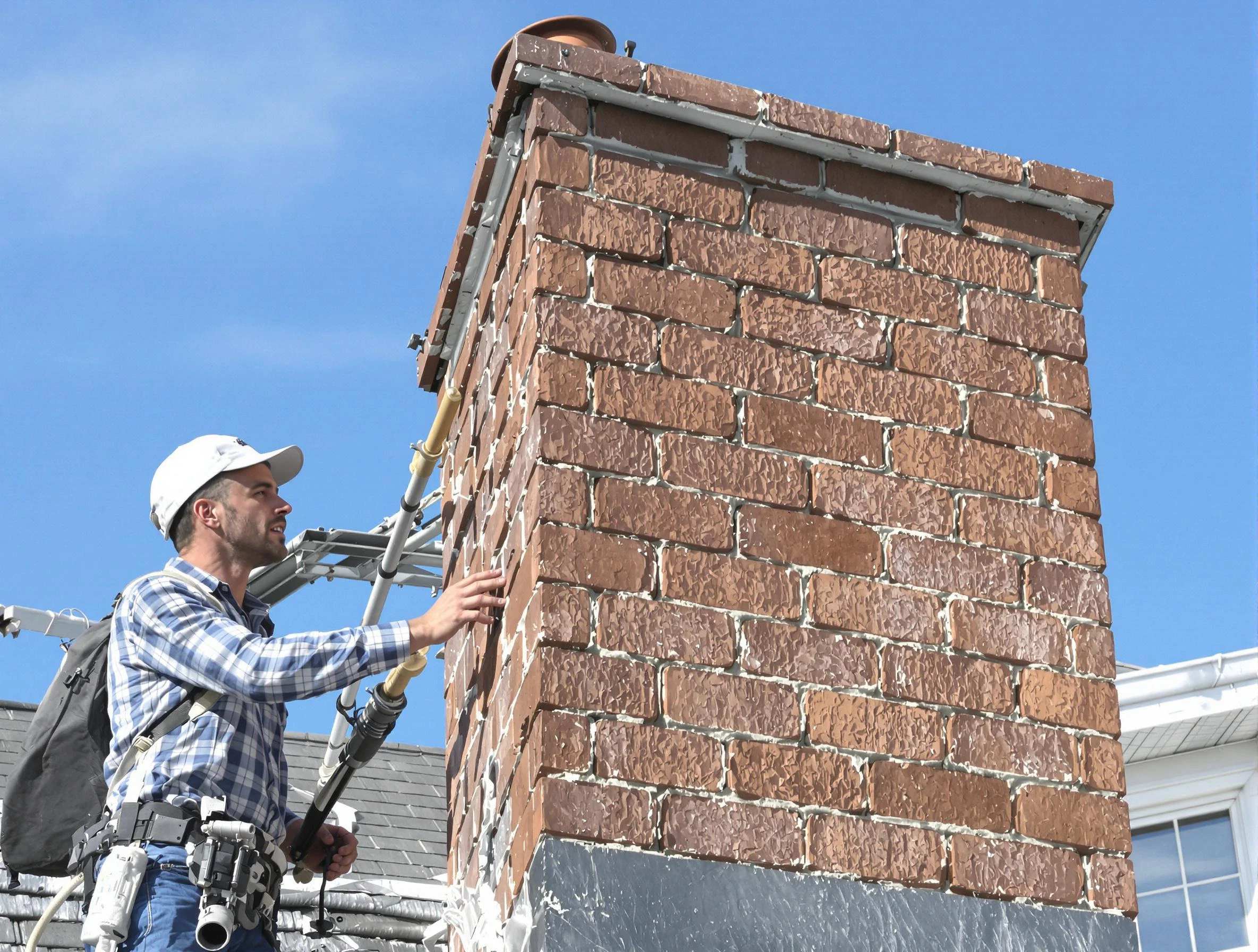 Brickwork for a chimney rebuild by Hazlet Chimney Sweep in Hazlet, NJ