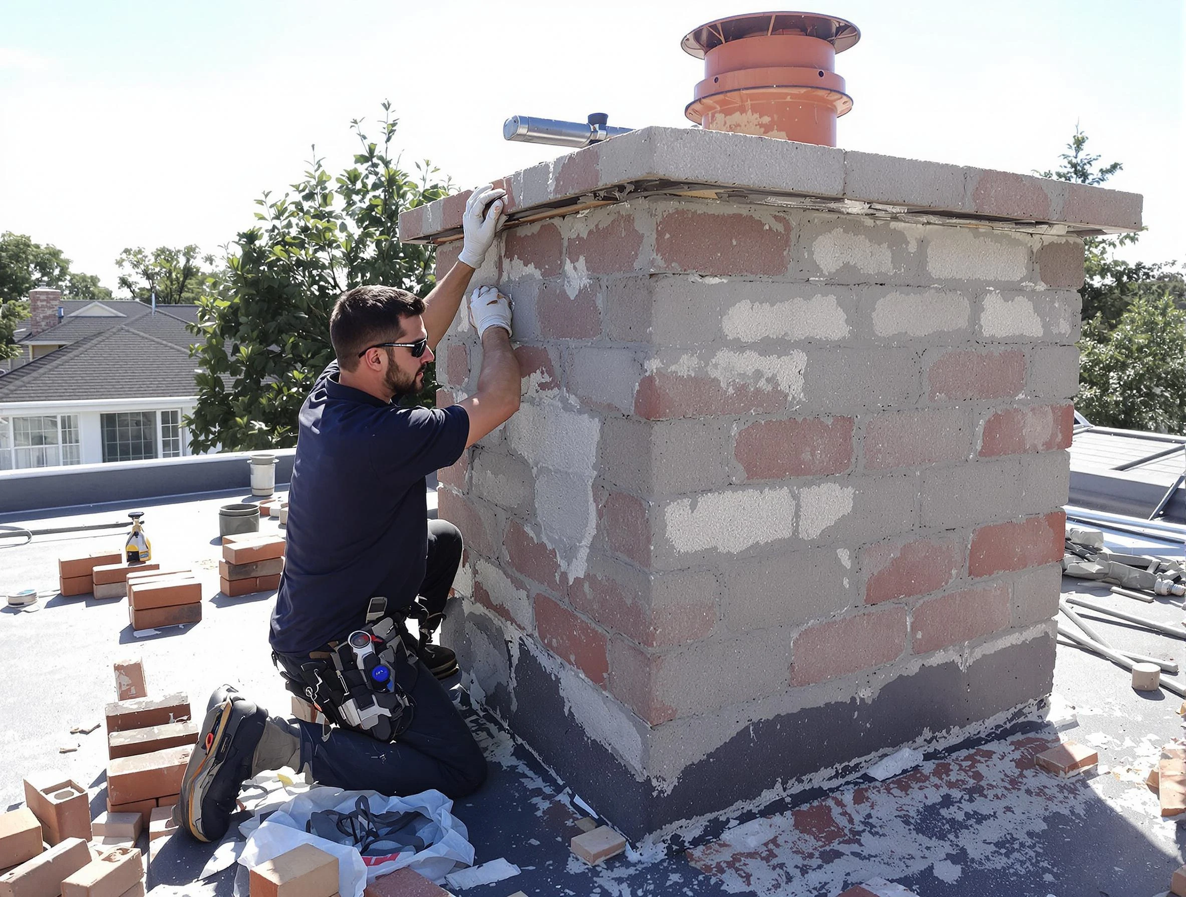 Advanced chimney repair process by Hazlet Chimney Sweep in Hazlet, NJ