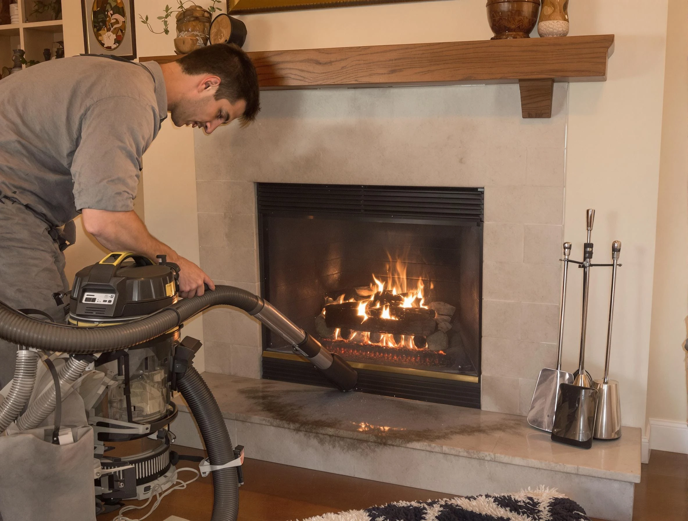 Routine fireplace upkeep by Hazlet Chimney Sweep in Hazlet, NJ